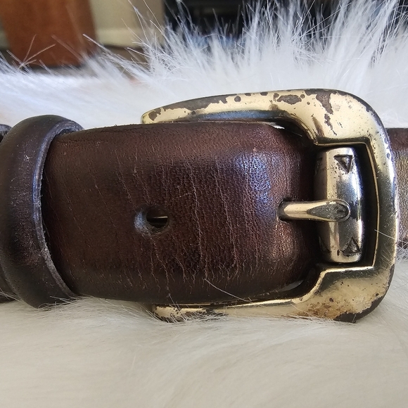 Martin Dingman Vintage Genuine Tanned Leather Belt Size 36 - Picture 2 of 12